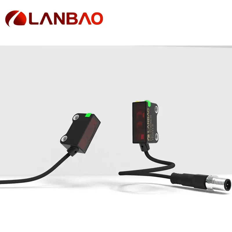 LANBAO Sensor Jarak 8Cm Saklar Fotolistrik, Penilaian Sensor Silikon Chip Kartu dan Pita
