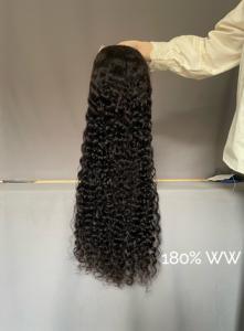 Peluca frontal completa 13x4 de cabello humano negro natural 180% de densidad, de 12 a 40 pulgadas, con encaje. - Product Image 3