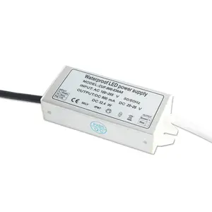 32.4 watt waterproof constant current led driver 900ma 220v 230v 240v ac 25-36v dc transformer