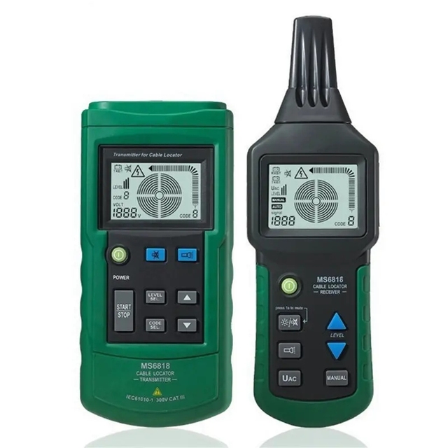 MS6818 Professional Cable Tester 220V AC/DC Metal Pipe Locator IP67 Protection Wall Underground Inspection Interruption