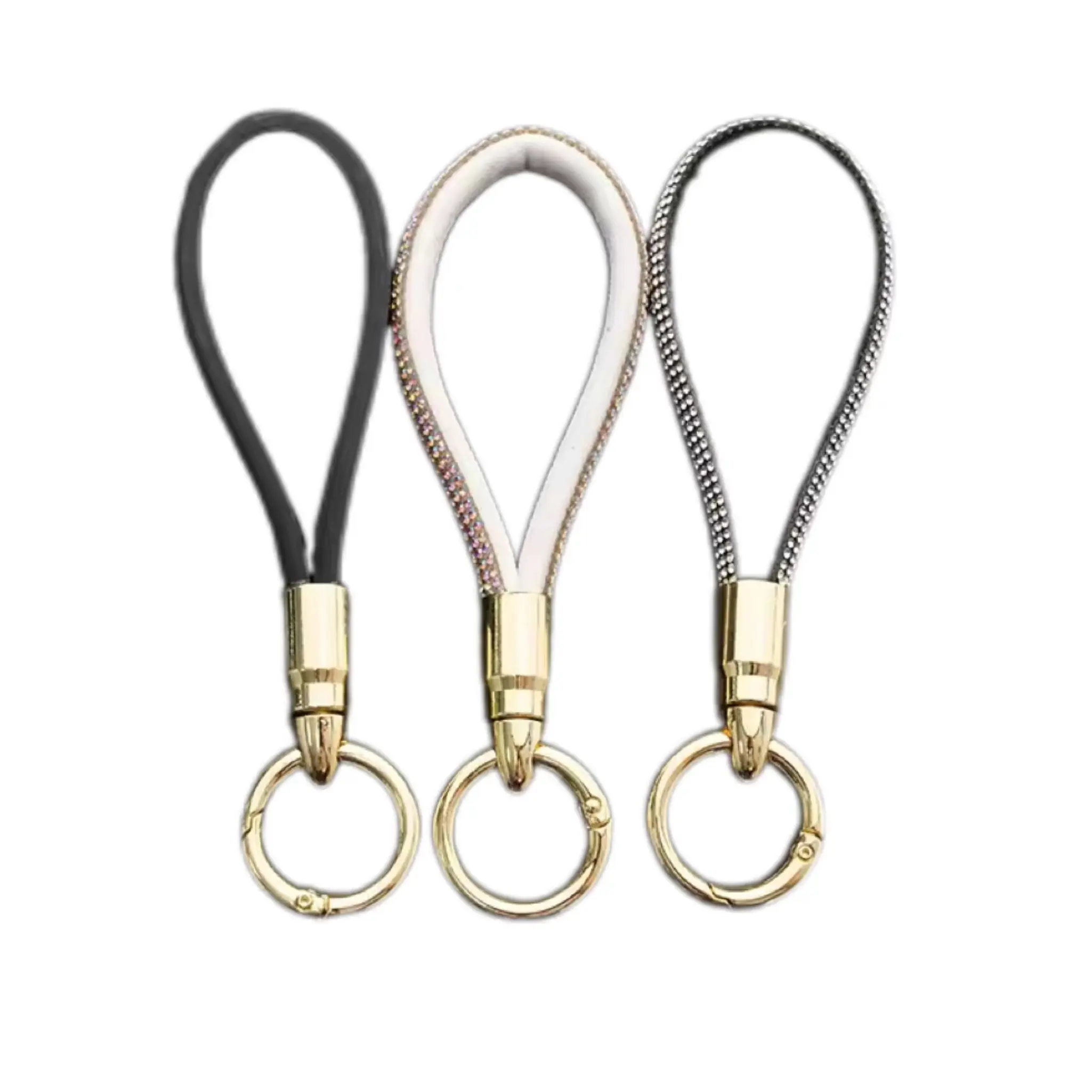 Custom Genuine Leather Braided Rope Keychain Originality Metal Key Rings Pendant Car Key with Unique Personality