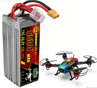 Batterie rechargeable de remplacement 14,8 V 5500 mAh 5000 mAh 6000 mAh, pack de batteries Li-polymère 60C avec connecteur XT60 pour avion RC et drone FPV