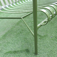 Banc de jardin en acier pour l'extérieur, style nordique, pour parc, balcon, cour, café, chaise longue