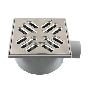 WaiiHO 031 - Rejilla de Drenaje Cuadrada Moderna para Suelo, Acero Inoxidable 304, Rejilla Extraíble Resistente a Obstrucciones, Acabado Pulido y Electrochapado - Product Image 1