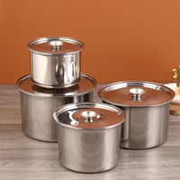 Acier inoxydable 201 récipient de stockage des aliments cylindre couvert pot d'assaisonnement réservoir de stockage d'huile de cuisson pot d'assaisonnement en métal