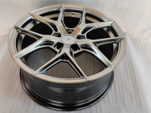 Jantes de voiture 17 18 pouces 5*114.3, 5 trous, en alliage d'aluminium noir argenté, OEM personnalisées pour voitures particulières - Product Image 4