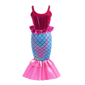 Déguisement de petites filles jarretelles sirène princesse habiller pour filles fête d'anniversaire Cosplay Halloween Arial TV & Movie Costumes - Product Image 6