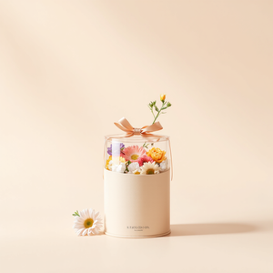 Tubes de fleurs recyclables spéciaux avec conception de fenêtre Tubes cylindriques en papier kraft écologiques pour l'estampage d'emballage logistique - Product Image 1