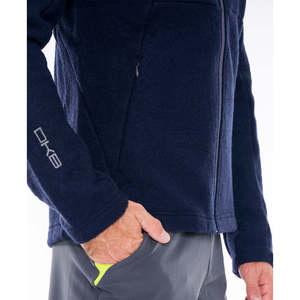 LUKLA felpa da uomo Streetwear con cappuccio in lana grigia leggera con stampa solida con zip ampia con motivo a forma di ragno con motivo stampato con cappuccio foderato - Product Image 3
