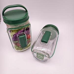 Nuovo Arrivo: Contenitore per Insalata con Manico e Coperchio, Design con Apertura Laterale e Forchetta in Acciaio Inox per Viaggi e Campeggio - Product Image 6