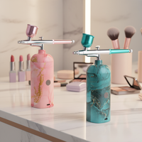 Ensemble d'aérographes électriques portables sans fil à alimentation par gravité pour la décoration de gâteaux, le maquillage, l'art et la peinture