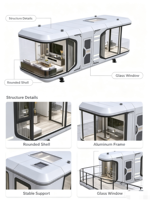 Livraison rapide, maison-capsule préfabriquée, hôtel-pod, cabane modulaire mobile, isolation acoustique, installation rapide