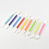 Lot de 9 outils de sculpture double face en plastique pour décoration de gâteaux, pâte à sucre et argile, sans BPA, durables et de qualité alimentaire