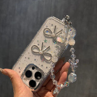 Étui de téléphone portable de luxe avec caméra en diamant pour IPhone16 Pro Max 17 15 14 Plus 13 12 DIY Diamond Glitter Bowknot Phone case