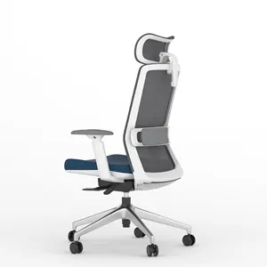 Chaise de bureau ergonomique à dossier haut avec appui-tête pour directeur, vente en gros