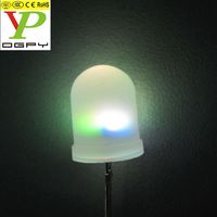 LED à capuchon de dôme de 10mm de diamètre rouge vert bleu jaune blanc RGB clignotant avec résistances avec lentille diffuse de couleur 250 pièces par sac