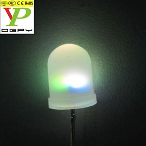 <span class=keywords><strong>LED</strong></span> à capuchon de dôme de 10mm de diamètre rouge vert bleu jaune blanc RGB clignotant avec résistances avec lentille diffuse de couleur 250 pièces par sac - Product Image 4