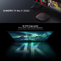 Original pour Xiaomi TV Box S 3e Génération Quad-Core 2 Go+32 Go Wi-Fi 6 Télécommande BT 360° avec Commande Vocale Boîtier Décodeur