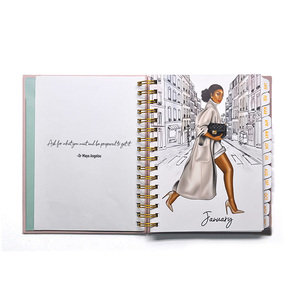 מותאם אישית הדפסת כריכת ספרים מחייב ארגונית יומן יומן מחברת קטלוג יו חוט ספירלת מתכנן עם תיבה - Product Image 4