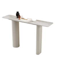 Table console haut de gamme style crème, élégante et sophistiquée, en ardoise, pour chambre ou salon, entrée ou table d'appoint