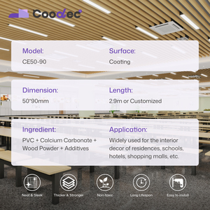 Không độc hại WPC Trần chùm trang trí nội thất nhà hàng trần thiết kế vách ngăn Trần - Product Image 2
