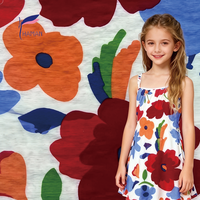 Tissu écologique 85% viscose 15% nylon Impression numérique Doublure mince et confortable pour robes de filles Mode