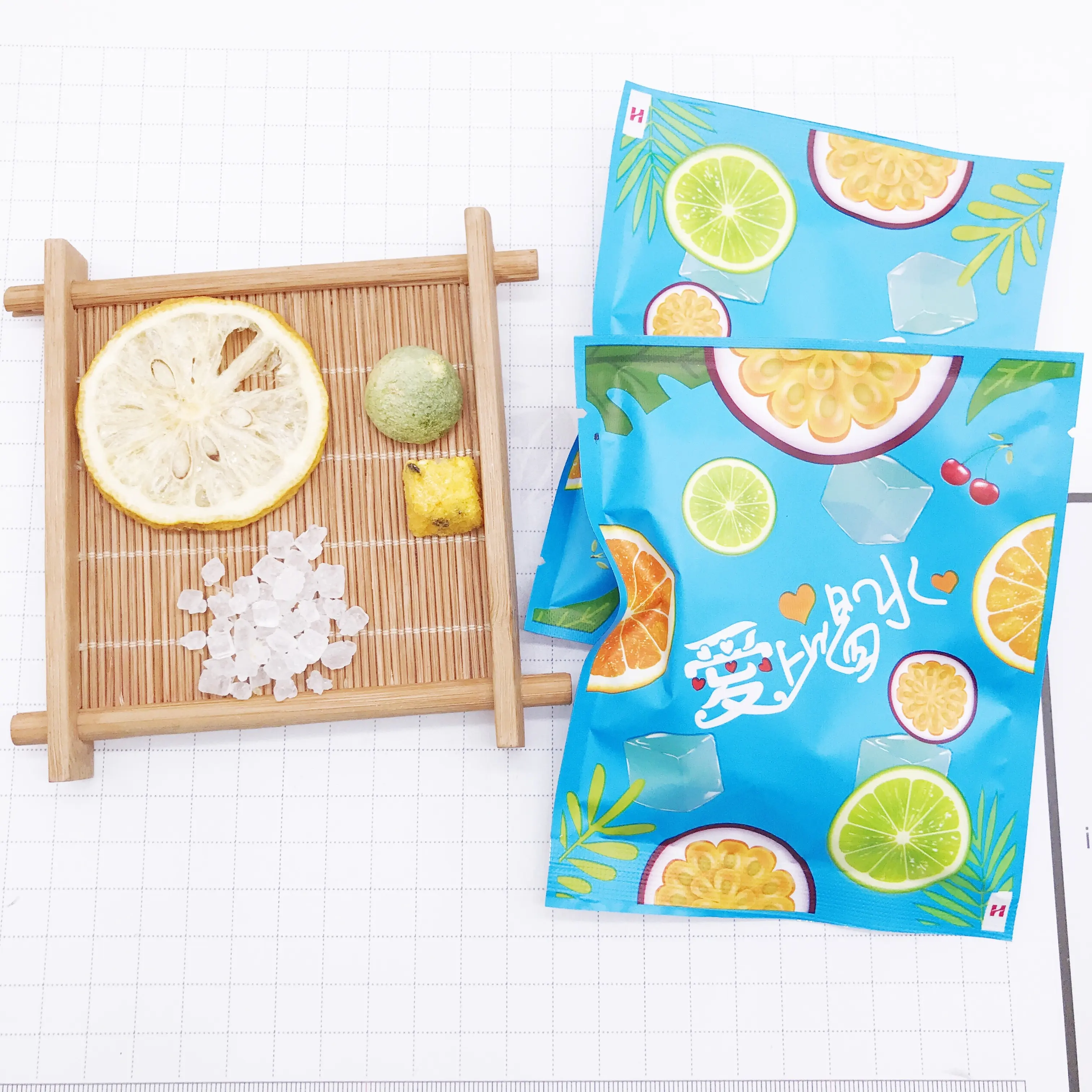 T250 Freeze-dried kumquat lemon slice passion fruit tea Natural Vitamin Nutritious fruit combination tea bag