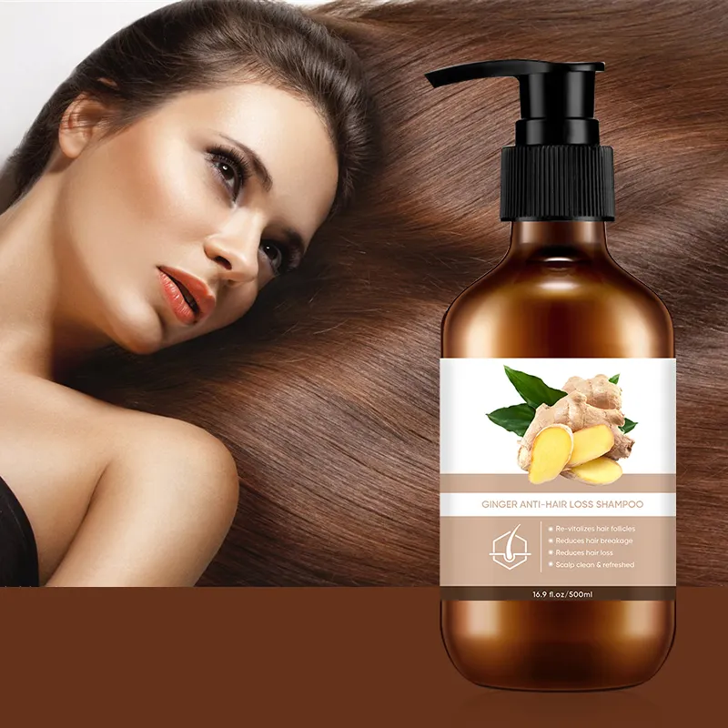 Shampoo de ervas orgânico para crescimento de cabelo, shampoo anti-queda de cabelo, fabricante oem em massa, melhor etiqueta privada, cuidados com o cabelo