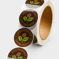 Etiquetas Adhesivas Redondas Personalizadas con Logotipo de Marca Privada, Impresión de Etiquetas de Productos, Rollo de Etiquetas Adhesivas Comerciales con Logotipo Personalizado