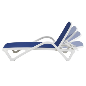 Lot de <span class=keywords><strong>2</strong></span> chaises longues de <span class=keywords><strong>haute</strong></span> qualité empilables <span class=keywords><strong>en</strong></span> plastique villa cour parc plage piscine chaises longues d'extérieur - Product Image 2