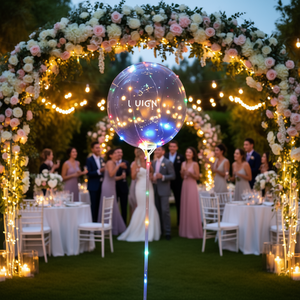 Luign <b>Led</b> Light <b>Balloon</b> 18 Inch Multicolor Round Plastic Wedding Party Decoration - Product Image 2