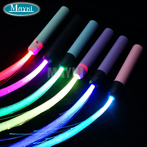 Fouet lumineux à fibres optiques LED 7 couleurs, jouet de rave, pour soirées dansantes et festivals de musique, super lumineux - Product Image 2