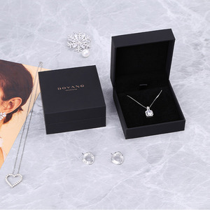 Boîte à bijoux personnalisée Boyang avec logo, en similicuir et papier, pour bagues - Product Image 2