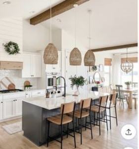 CBMMart armoire de cuisine pliante avec tiroirs à fermeture amortie armoires îlot avec sièges hottes de cuisinière - Product Image 5