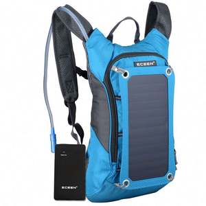 Free Sample 6,5W Outdoor Solar Backpack Multi-functional Solar Riding Bag Sunpower Solar Backpack with a USB <b>Charging</b> <b>Cable</b> - Product Image 6