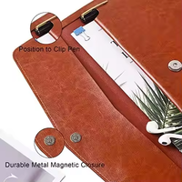Carpeta Organizadora de Cuero PU Modelo VD-651 de la Marca V-ding con Bolsillos para Proyectos, Portadocumentos Tamaño A4/Carta