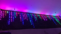Écran de scène LED RGB DMX en tissu velours pour ciel étoilé, rideau vidéo suspendu, éclairage extérieur