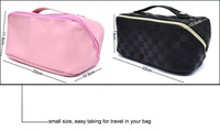 Sac main maquillage de soins de la peau cosmétique de voyage cuir PU imperméable portable haut gamme trousse toilette avec logo