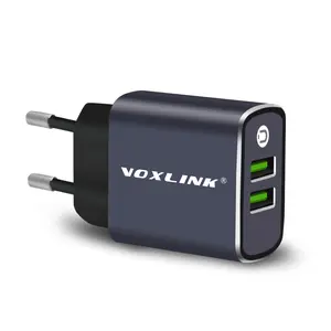 VOXLINK Best Seller 2usb Port 5V 3,1 A Adaptor Pengisi Daya Dinding Colokan EU Pengisi Daya Ponsel, Baterai & Catu Daya