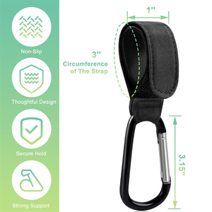 2 Pack Non-Slip Stroller <b>Clips</b> and <b>Hooks</b> Adjustable Stroller Carabiner <b>Clip</b> <b>Hooks</b> for Bike Scooter Wheelchair - Product Image 3