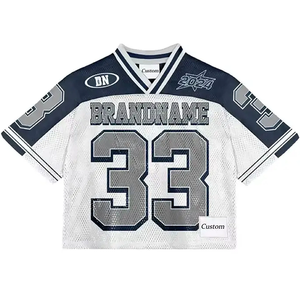 Kustom produsen Jersey sepakbola Amerika klasik antilembap kotak sepak bola sublimasi kaos jaring lengan pendek - Product Image 5