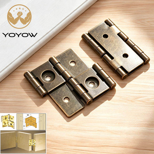 Antique Furniture Hinge 5/8" Retro Style Antique Copper <b>Double</b> Acting Folding Screen Hinge for Screen - Product Image 1