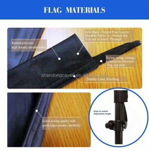 Nueva Bandera Popular de Poliéster 100% para Carretera o Playa, Estilo Guirnalda, Forma de Lágrima, Pluma o Rectángulo, con Asta de Fibra de Vidrio - Product Image 4