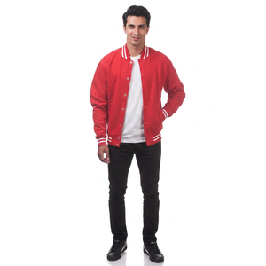 Meilleure veste universitaire pour homme, personnalisée, couleur unie, tissu en laine, haute qualité, prix abordable, col montant, hiver - Product Image 1
