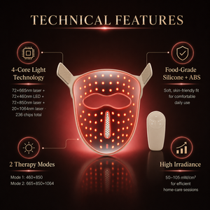 <span class=keywords><strong>Masque</strong></span> facial sans fil en silicone 5D 1064 pour rajeunissement de la peau, appareil de soin complet, tendance 2026 - Product Image 2