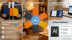 Coffret Cadeau d'Affaires <span class=keywords><strong>de</strong></span> Luxe : Carnet Intelligent IA en Cuir PU avec Logo Personnalisé, Stylo et Tasse Isotherme – Idéal Fête des Pères et Thanksgiving - Product Image 4