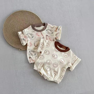 Nouveau-né bébé vêtements pur coton imprimé été respirant bébé une pièce triangle bébé barboteuse ramper vêtements - Product Image 2