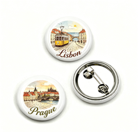 Desain Unik Baru & Asli Harga Kompetitif Pasokan Pabrik Pin Badge pada Kancing 25MM