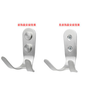 Stainless Steel Double <b>Hook</b> Wall Mounted 30 Kg Load Capacity Kitchen Bathroom <b>Towel</b> <b>Hook</b> - Product Image 1