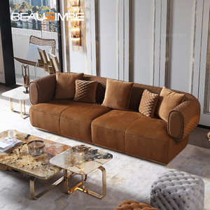 Ý thiết kế sang trọng hiện đại sofa chỗ ngồi tốt nhất cao cấp đắt tiền da ghế cho phòng khách thanh lịch ôm giường Bộ đồ nội thất - Product Image 1